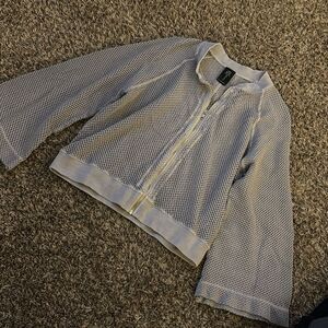 Electric & Rose grey zip-up mesh jacket, size S